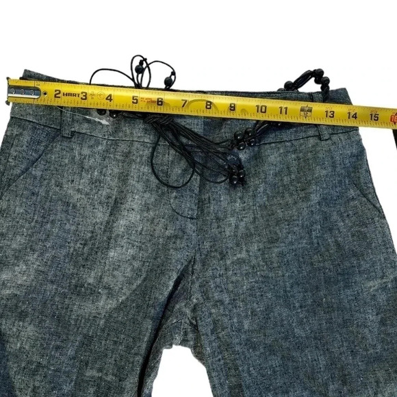 NWT BCX Shorts with Belt and Button Detail on Legs Linen and Cotton Blend Grey 3 - Picture 5 of 14